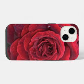 美しい赤いバラのiPhone 14ケース iPhoneケース (裏面横)