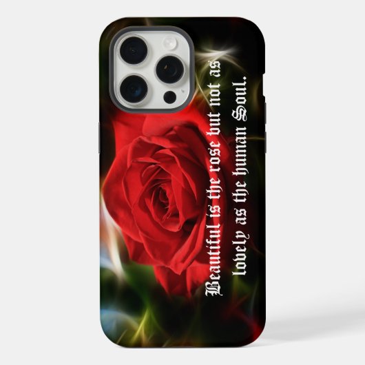 美しい赤いバラのiPhone / iPadケース iPhoneケース (裏面)