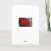 美しい赤いバラ カード (裏面)