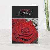 美しい赤いバラ カード (正面)