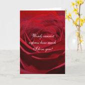 美しい赤いバラ カード (黄色い花)