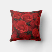 美しい赤いバラ クッション (裏面)