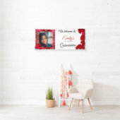 美しい赤いバラ, グリッター, キンセアニエラ, オーダーメイド 横断幕 (インサイチュ)