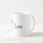 美しい赤いバラ コーヒーマグカップ (正面右)