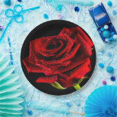 美しい赤いバラ ペーパープレート (パーティー)