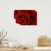 美しい赤いバラ ポスター (キッチン)