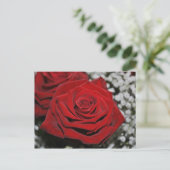 美しい赤いバラ ポストカード (スタンド正面)