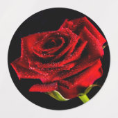美しい赤いバラ ラベル (デザイン1)