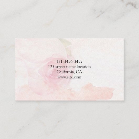 美しい赤いバラ 名刺 (裏面)