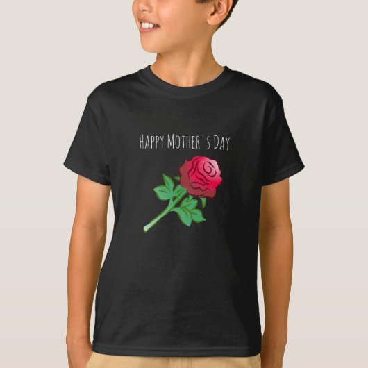 美しい赤いバラ Tシャツ (正面)