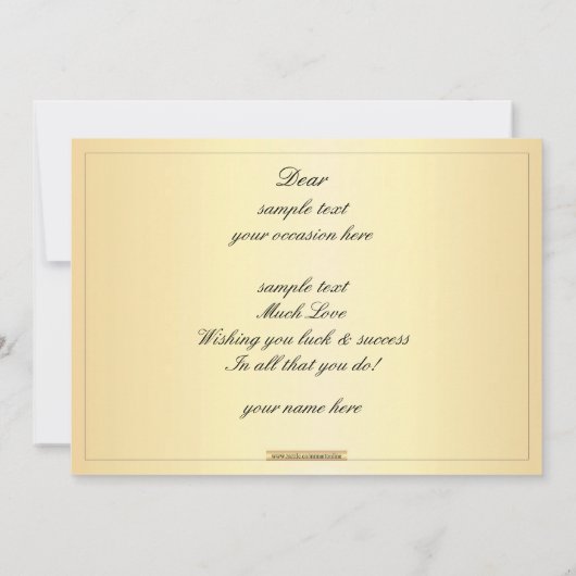 美しい赤いフローラデザインおめでとう 招待状 (裏面)