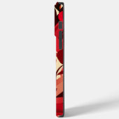 美しい赤いフローラ背景 Case-Mate iPhoneケース (裏面 / 左)