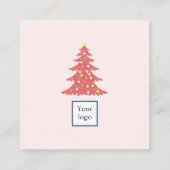 美しい赤いホリデースクエアの名刺 スクエア名刺 (裏面)