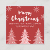 美しい赤いホリデースクエアの名刺 スクエア名刺 (正面)