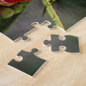 美しい赤いボトルブラシの花 ジグソーパズル (側面)