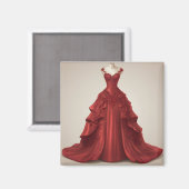 美しい赤いボールガウン マグネット (正面/裏面)