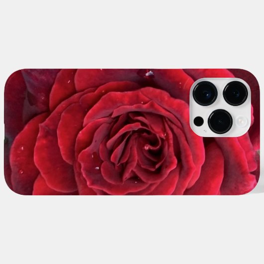 美しい赤いローズiphone 14 Pro Max Case-Mate iPhoneケース (裏面 (横))