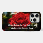 美しい赤いローズiPhone / iPadケース iPhoneケース (裏面横)