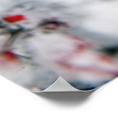 美しい赤い実と雪 ポスター (角)