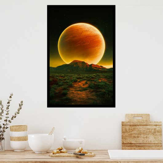 美しい赤い惑星 ポスター (キッチン)