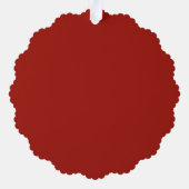 美しい赤い緑のホリーベリーメリークリスマス オーナメントカード (裏面)