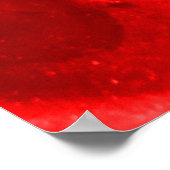 美しい赤い美的グラデーション ポスター (角)