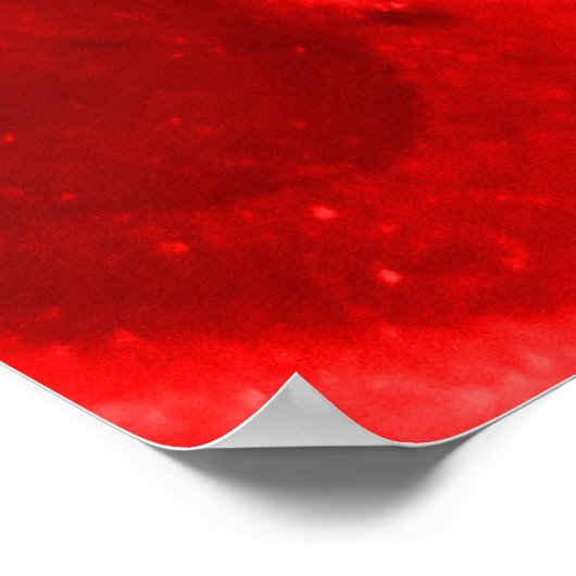 美しい赤い美的グラデーション ポスター (角)