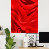 美しい赤い美的グラデーション ポスター (ホームオフィス)