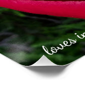 美しい赤い芍薬の花 ポスター (コーナー)