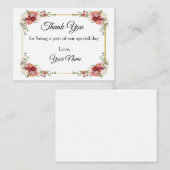 美しい赤い花が咲いた ノートカード (正面/裏面)