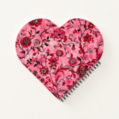 美しい赤い花のカスタムパーソナライズ ノートブック (裏面)