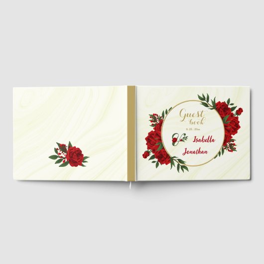 美しい赤い花の緑 ゲストブック (全面)