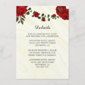 美しい赤い花緑の詳細 エンクロージャーカード (正面)