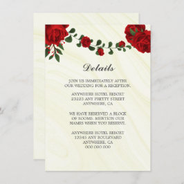 美しい赤い花緑の詳細 エンクロージャーカード