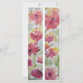 美しい赤い花2つのブックマーク (裏面)