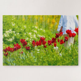 美しい赤い花、オランダ ジグソーパズル