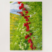 美しい赤い花、オランダ ジグソーパズル (縦)