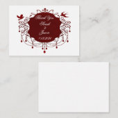 美しい赤い鳥ありがとう ノートカード (正面/裏面)