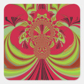 美しい赤い黄色のデザイン。インスピレーションベクトルco スクエアシール (正面)