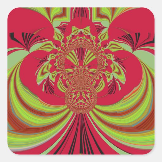 美しい赤い黄色のデザイン。インスピレーションベクトルco スクエアシール (正面)