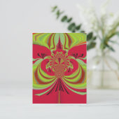 美しい赤い黄色のデザイン。インスピレーションベクトルco ポストカード (スタンド正面)