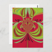 美しい赤い黄色のデザイン。インスピレーションベクトルco ポストカード (正面/裏面)