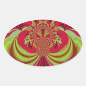 美しい赤い黄色のデザイン。インスピレーションベクトルco 楕円形シール (正面)