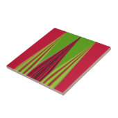 美しい赤い黄色の緑のフラクタルアートデザイン タイル (側面)