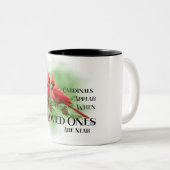 美しい赤い(鳥)ショウジョウコウカンチョウ/死別2トーンコーヒー ツートーンマグカップ (正面右)