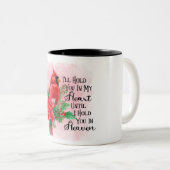 美しい赤い(鳥)ショウジョウコウカンチョウ/死別2トーンコーヒー ツートーンマグカップ (正面右)