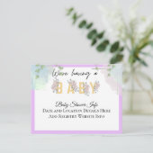 美しい赤ちゃんの妊娠発表 ポストカード (スタンド正面)