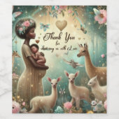 美しい赤ちゃんシャワーありがとうワインラベルセット ワインラベル (シングルラベル)