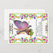 美しい赤ちゃん蝶の画像 ポストカード (正面/裏面)