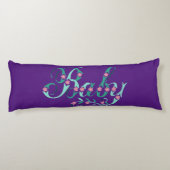 美しい赤ちゃん青パープルピンクの花の寝具 ボディピロー (裏面)